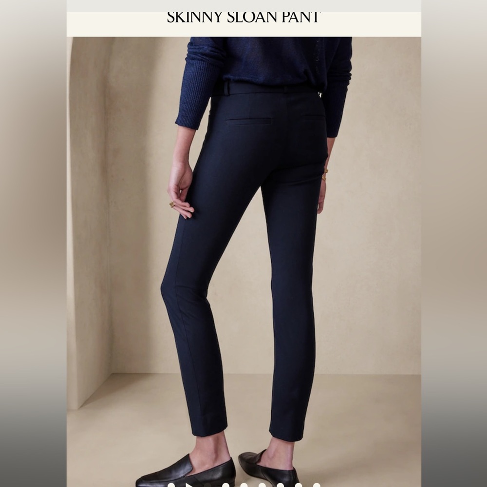 Banana Republic Skinny Sloan w Faux Leather Trim
